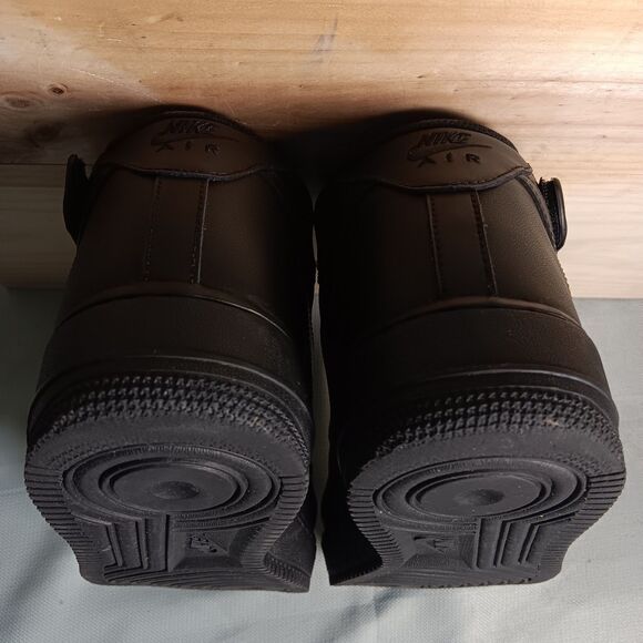 Nike Air Force 1 Mid Shoes Mens Size 14 Triple Black Leather Strap 315123-001 - Picture 16 of 16